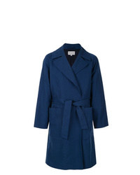 Темно-синее длинное пальто от TOMORROWLAND