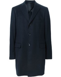 Темно-синее длинное пальто от Tonello
