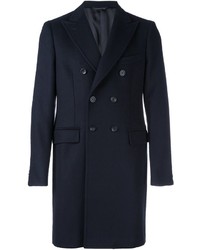 Темно-синее длинное пальто от Tonello