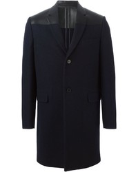 Темно-синее длинное пальто от Valentino