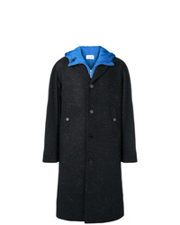 Темно-синее длинное пальто от Wood Wood