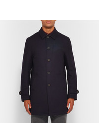 Темно-синее длинное пальто от Oliver Spencer