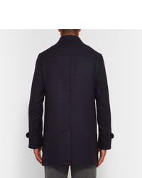 Темно-синее длинное пальто от Oliver Spencer