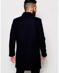 Темно-синее длинное пальто от ONLY & SONS