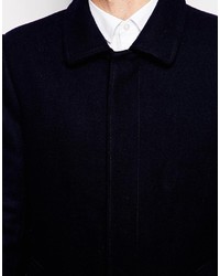 Темно-синее длинное пальто от ONLY & SONS