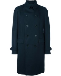 Темно-синее длинное пальто от Z Zegna