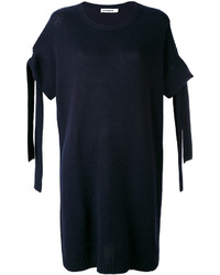 Темно-синее кашемировое платье от Jil Sander