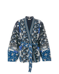 Темно-синее кимоно с принтом от Ulla Johnson