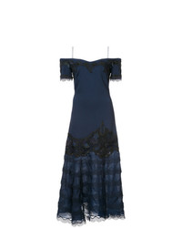 Темно-синее кружевное вечернее платье от JONATHAN SIMKHAI