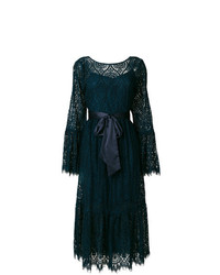 Темно-синее кружевное вечернее платье от Perseverance London