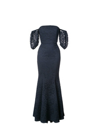 Темно-синее кружевное вечернее платье от Zac Zac Posen