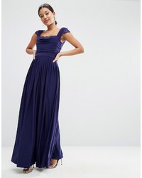 Темно-синее кружевное платье-макси от Asos
