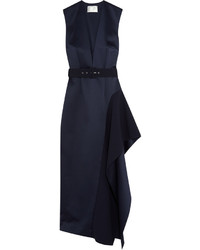 Темно-синее кружевное платье-миди от SOLACE London