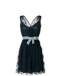 Темно-синее кружевное платье с пышной юбкой от Ermanno Ermanno