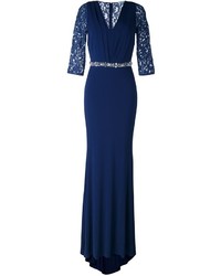 Темно-синее кружевное платье от Blumarine