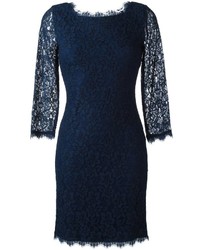 Темно-синее кружевное платье от Diane von Furstenberg