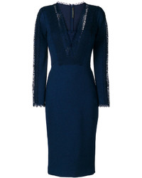 Темно-синее кружевное платье от Ermanno Scervino