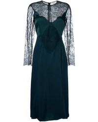 Темно-синее кружевное платье от Nina Ricci