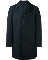 Мужское темно-синее легкое пальто от Hugo Boss
