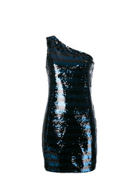Темно-синее облегающее платье с пайетками от RtA