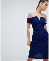 Темно-синее облегающее платье от Vesper