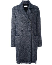 Женское темно-синее пальто из мохера от P.A.R.O.S.H.