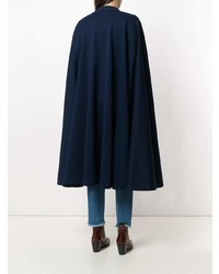 Темно-синее пальто-накидка от William Vintage