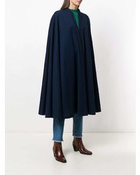 Темно-синее пальто-накидка от William Vintage