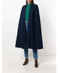 Темно-синее пальто-накидка от William Vintage