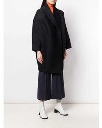 Темно-синее пальто-накидка от Reality Studio