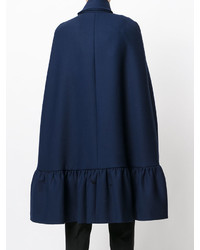 Темно-синее пальто-накидка от MSGM