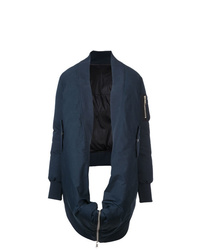 Темно-синее пальто-накидка от Unravel Project