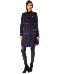 Женское темно-синее пальто от Diane von Furstenberg