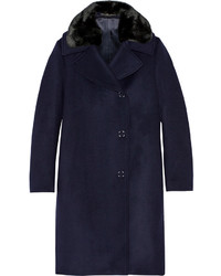 Женское темно-синее пальто от Acne Studios