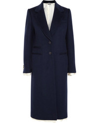 Женское темно-синее пальто от Alexander McQueen