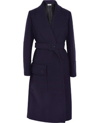 Женское темно-синее пальто от Balenciaga