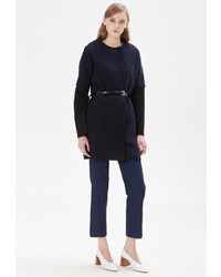 Женское темно-синее пальто от Base Forms