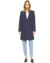 Женское темно-синее пальто от Acne Studios