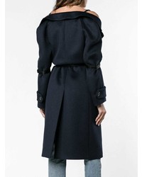 Женское темно-синее пальто от Prada