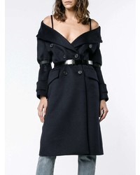 Женское темно-синее пальто от Prada