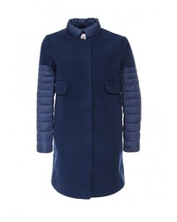 Женское темно-синее пальто от Clasna