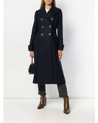 Женское темно-синее пальто от Miu Miu