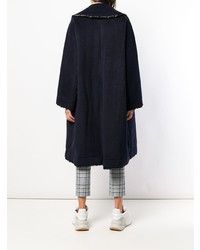 Женское темно-синее пальто от Comme des Garcons