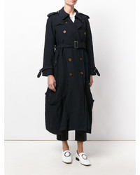Женское темно-синее пальто от Comme des Garcons