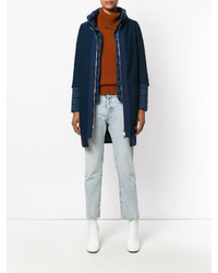 Женское темно-синее пальто от Herno