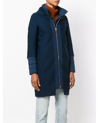 Женское темно-синее пальто от Herno