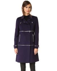 Женское темно-синее пальто от Diane von Furstenberg