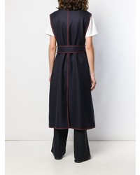 Женское темно-синее пальто от Jil Sander