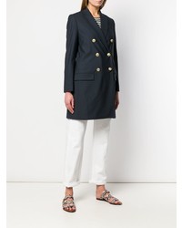 Женское темно-синее пальто от Brunello Cucinelli
