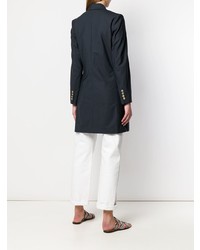 Женское темно-синее пальто от Brunello Cucinelli